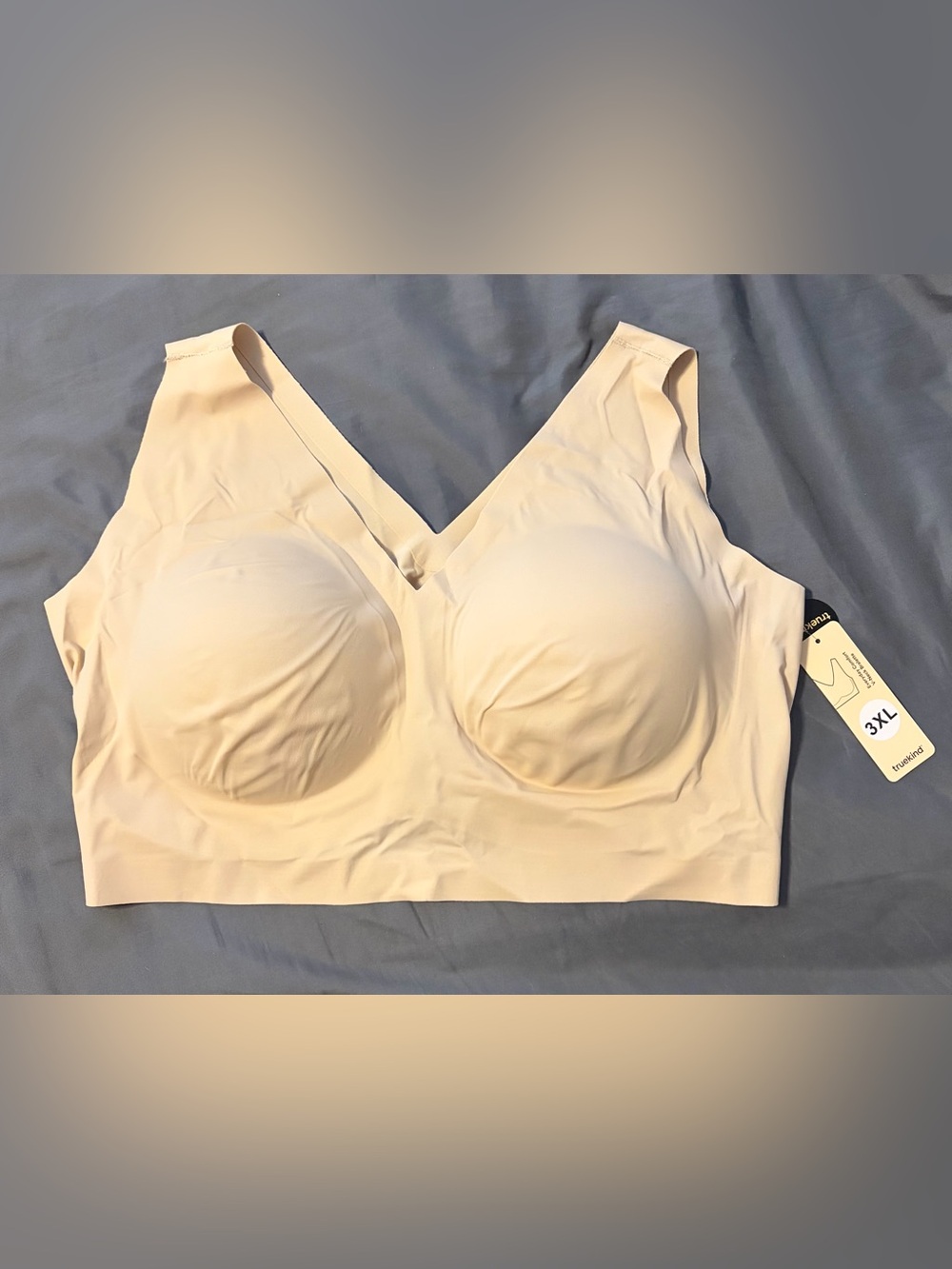 NWT Shapermint Truekind V-Neck Bralette Chai 3XL Wireless Seamless Bra